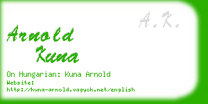 arnold kuna business card